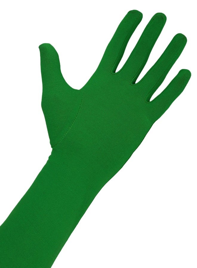 Howriis Men's and Women's Spandex Gloves Costume Halloween Cosplay Stretchy Long Gloves (Light Blue, 45cm) - Image 3